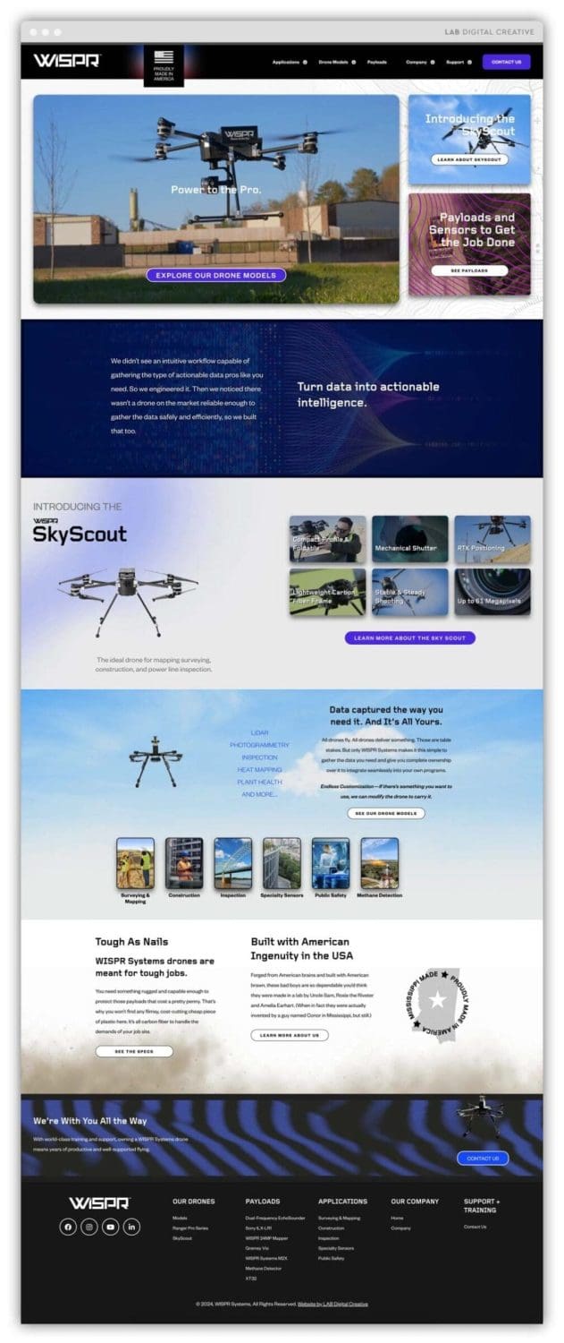 WISPR Homepage Website Container