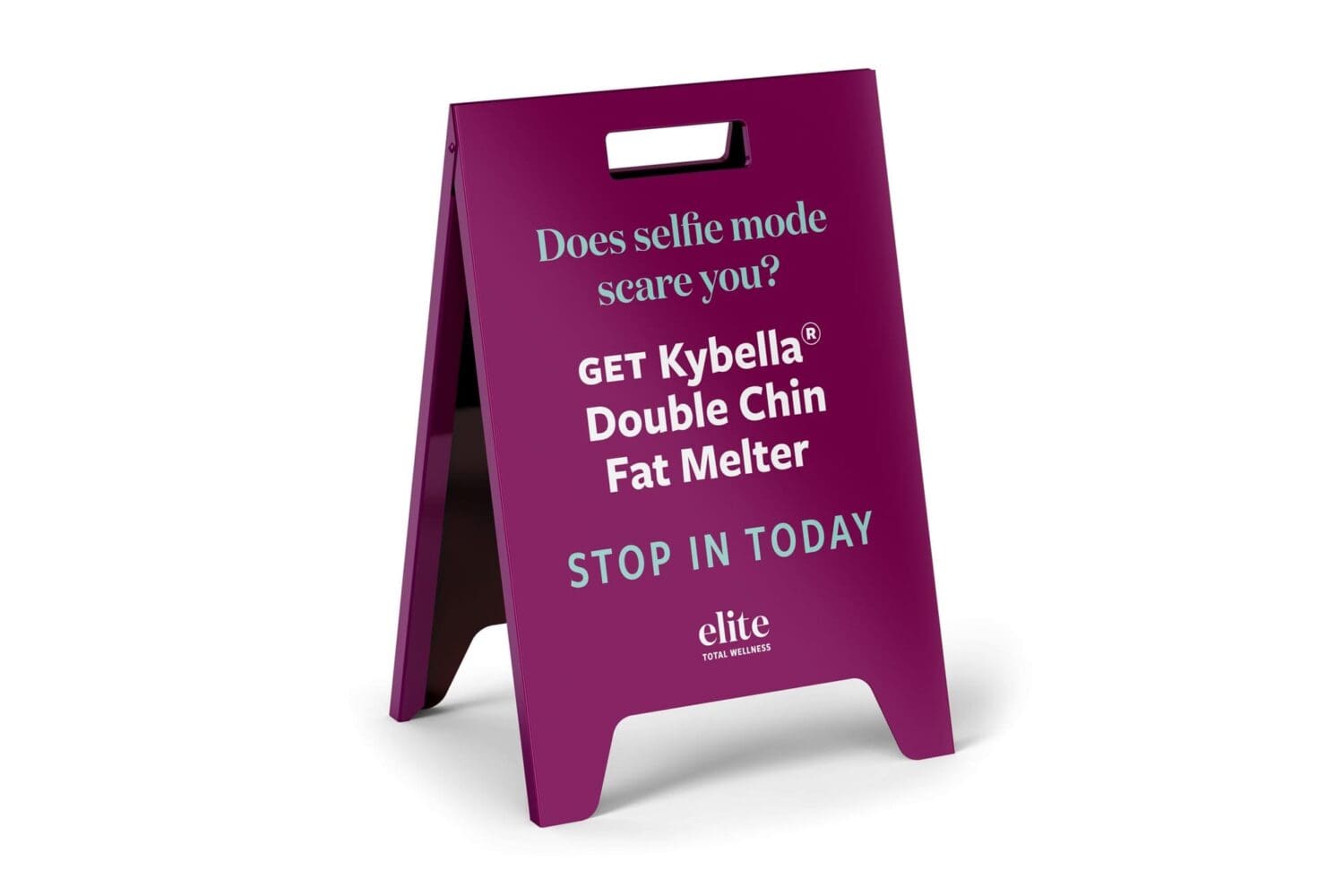 elite branding sandwich sign kybella