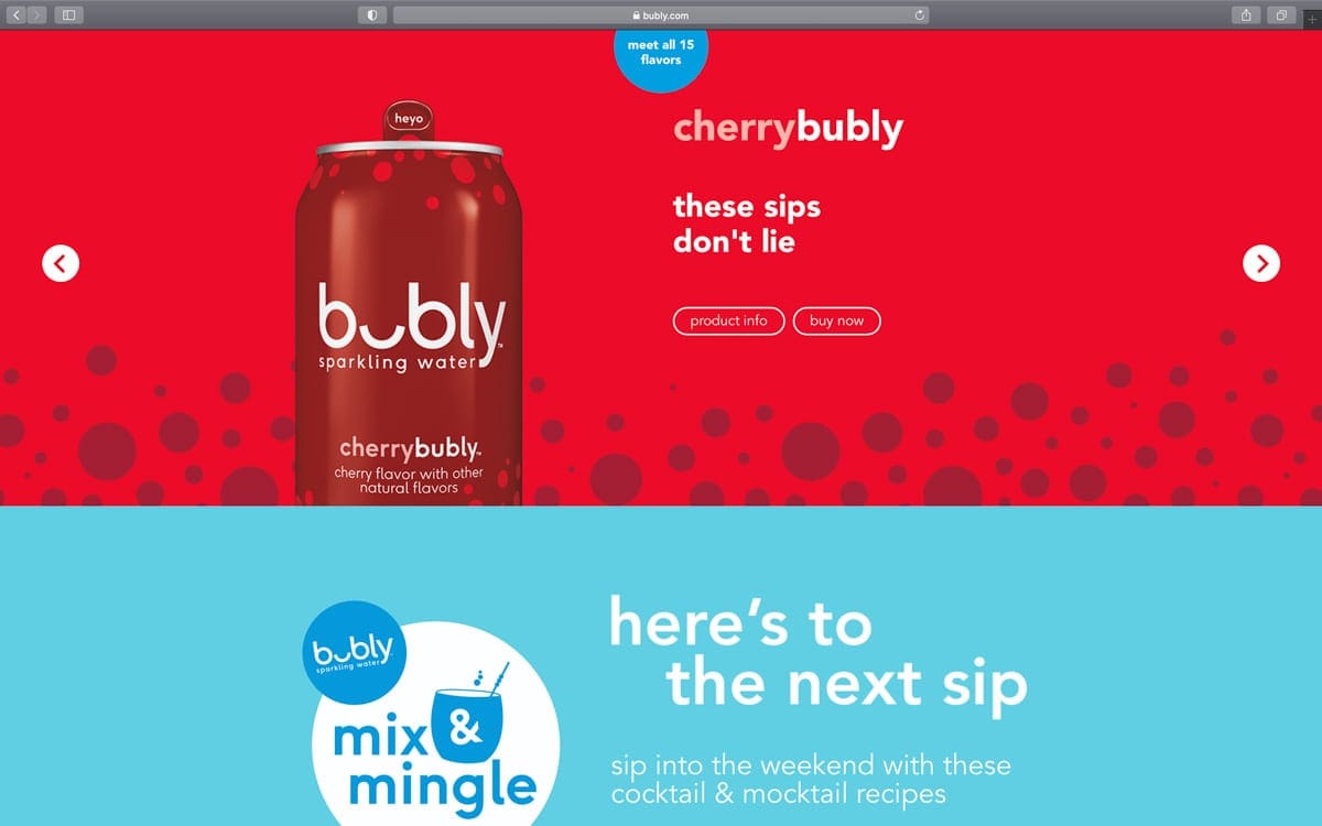 Memphis Website Design Trends Bold Color Example
