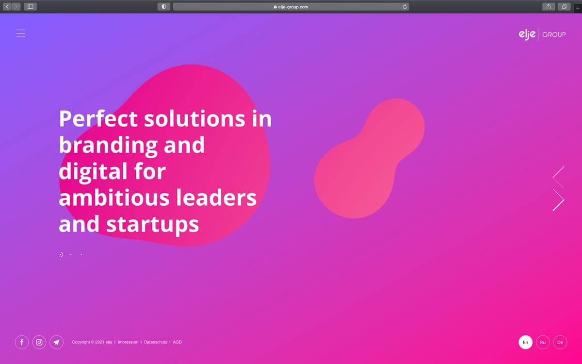 Memphis Website Designn Trends Organic Shapes Example