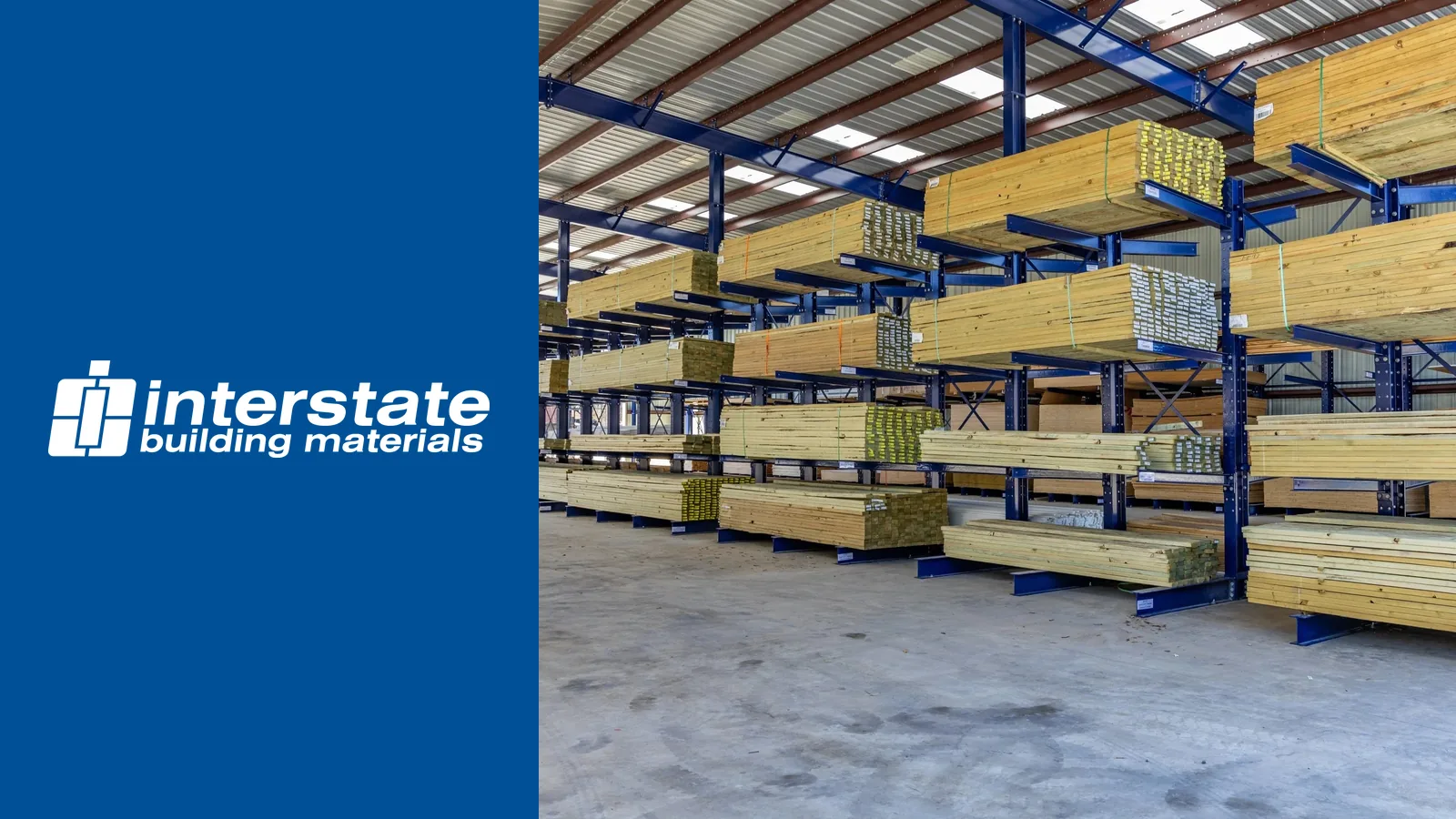 Interstate Building Materials brand and project imagery
