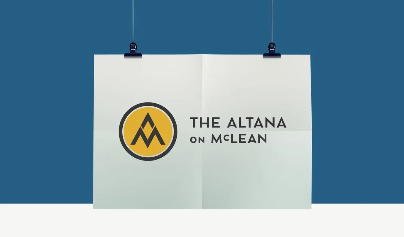 Logo on a hanging poster