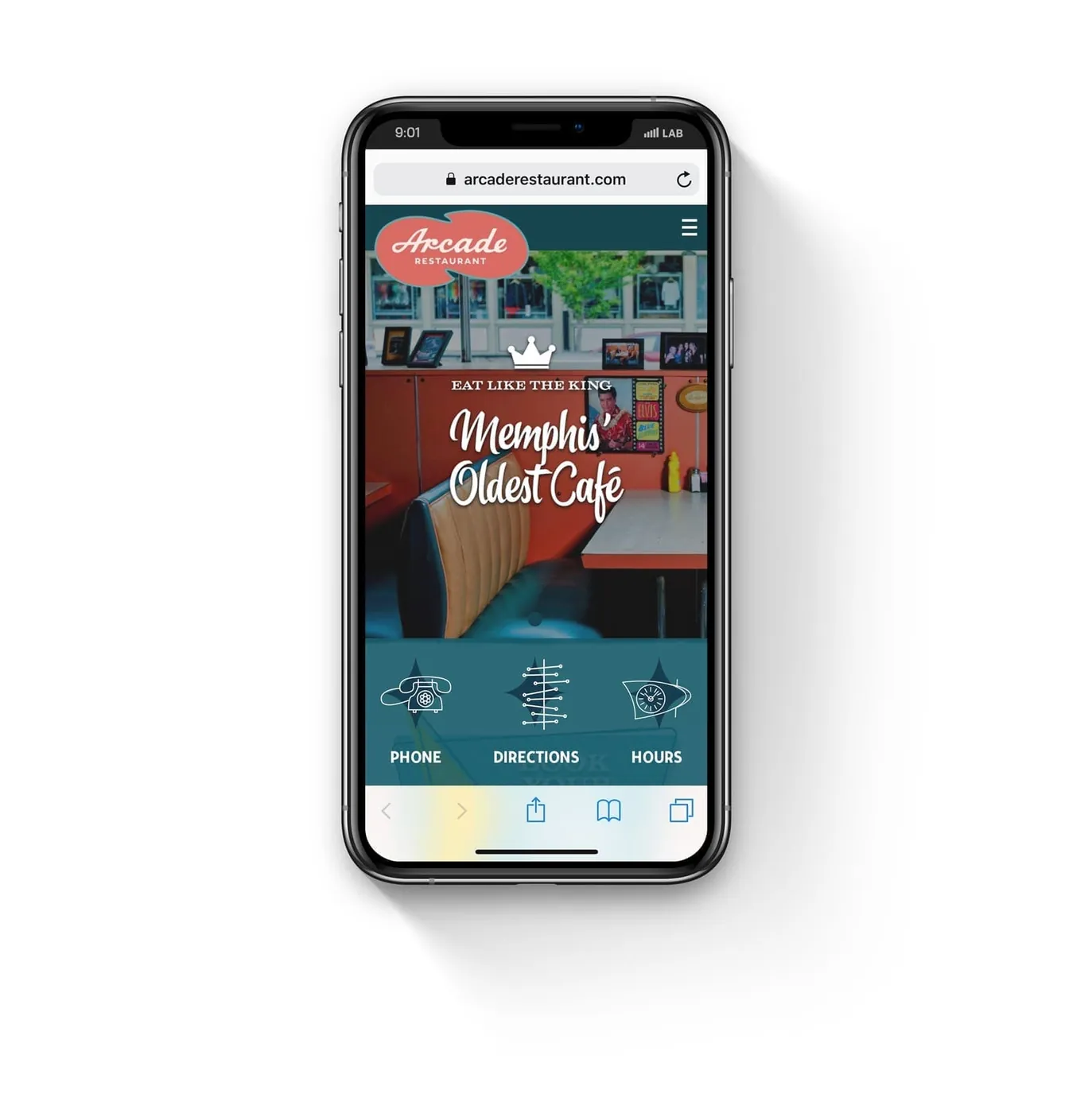 Homepage on a phone