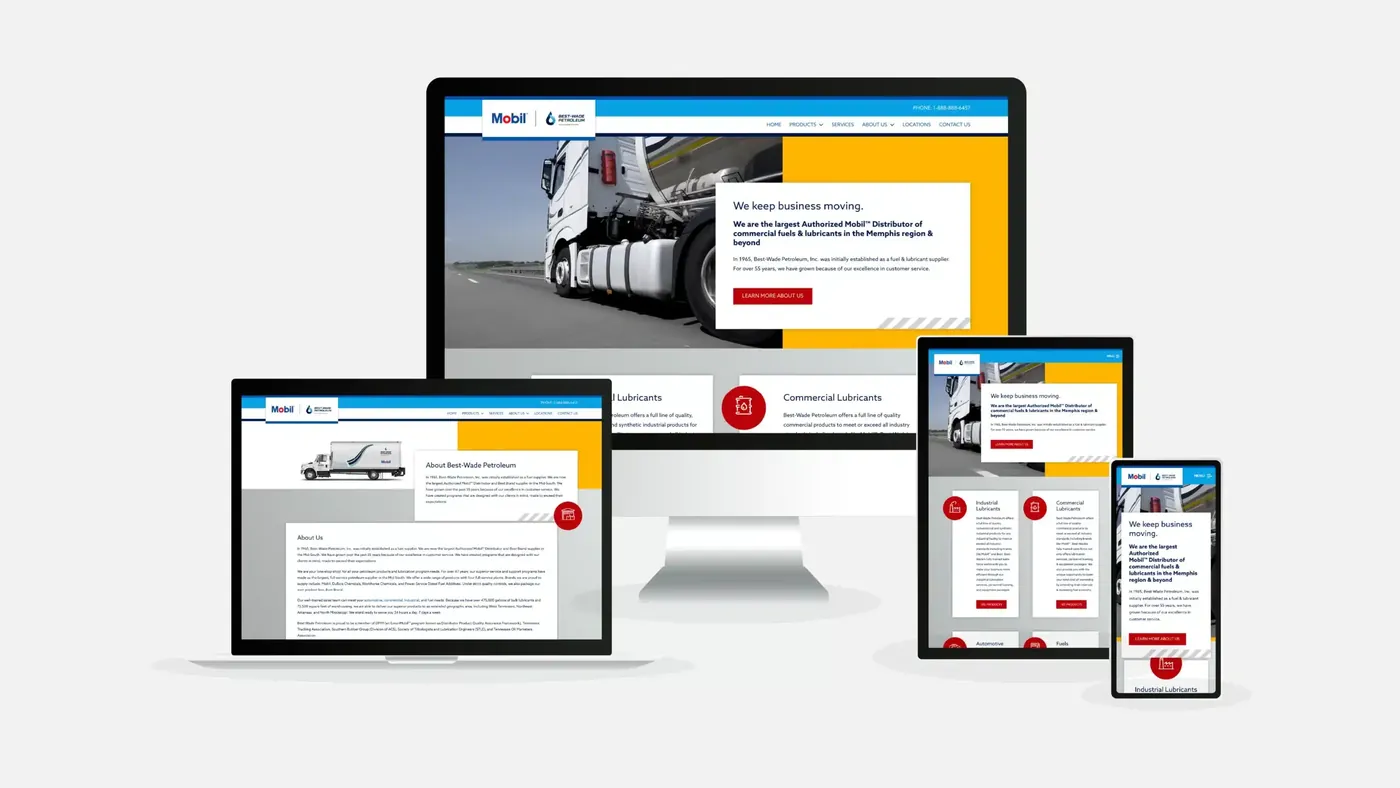 Website shown across devices