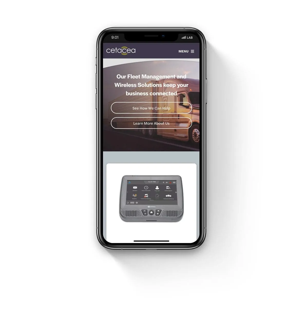 Homepage on a phone