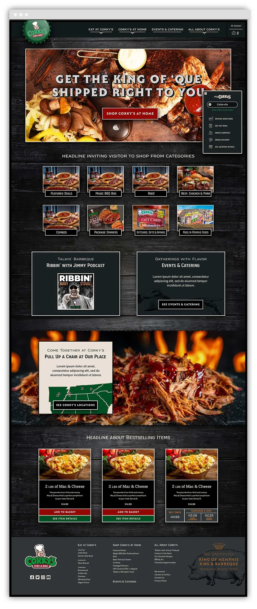 Full homepage design