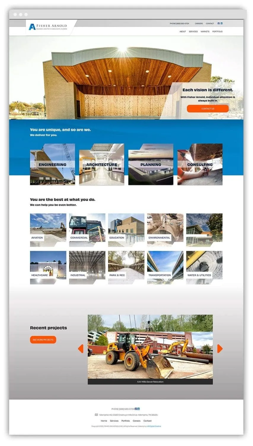 Full homepage design