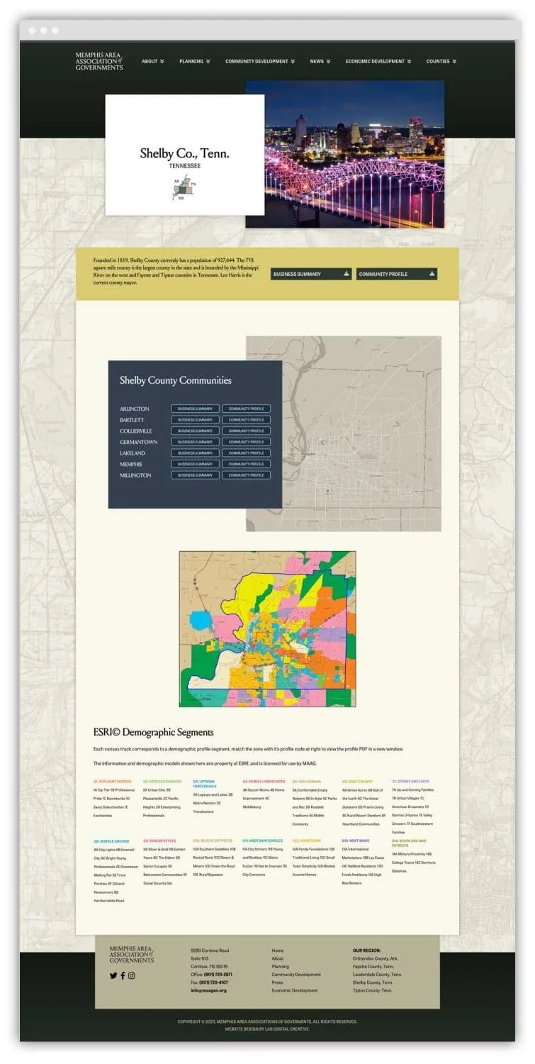 County demographics page