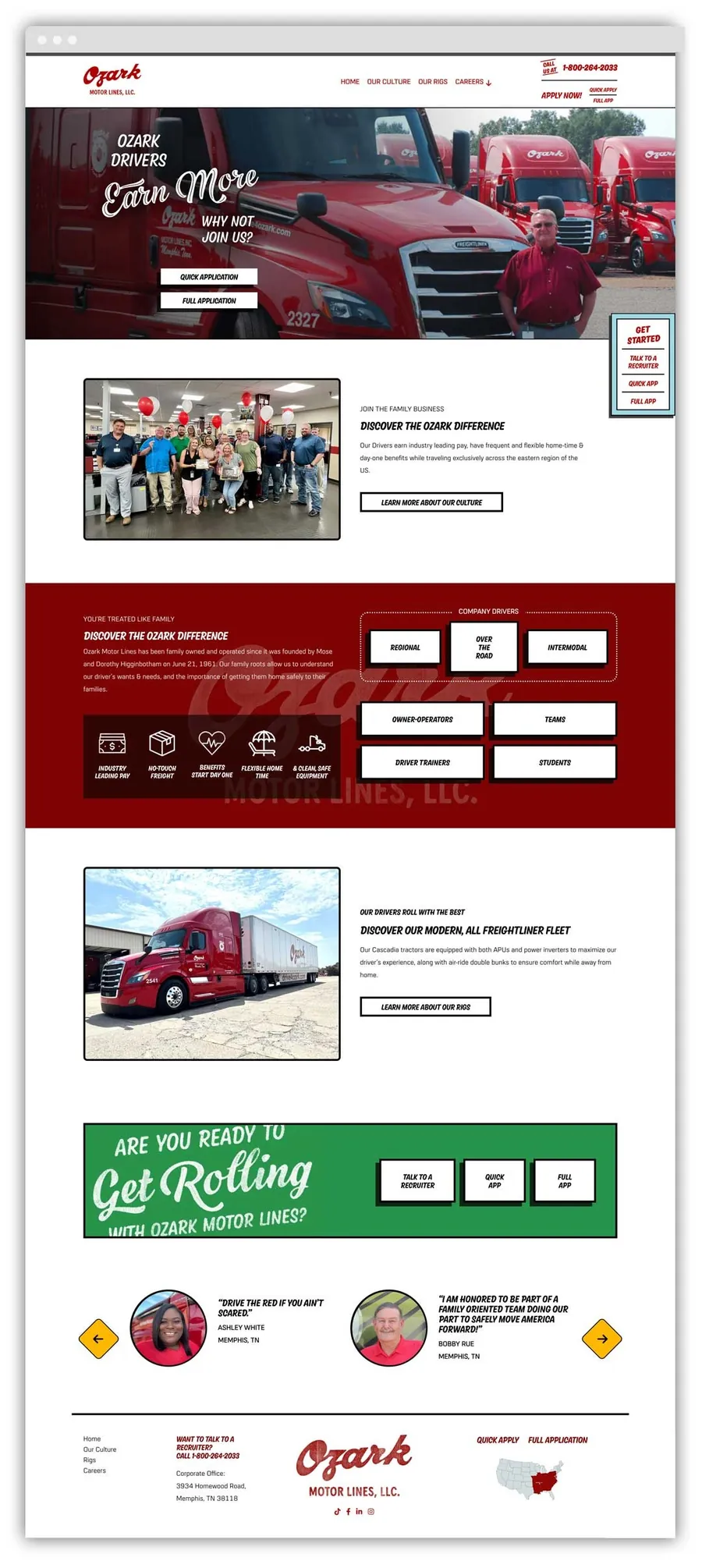 Full homepage design