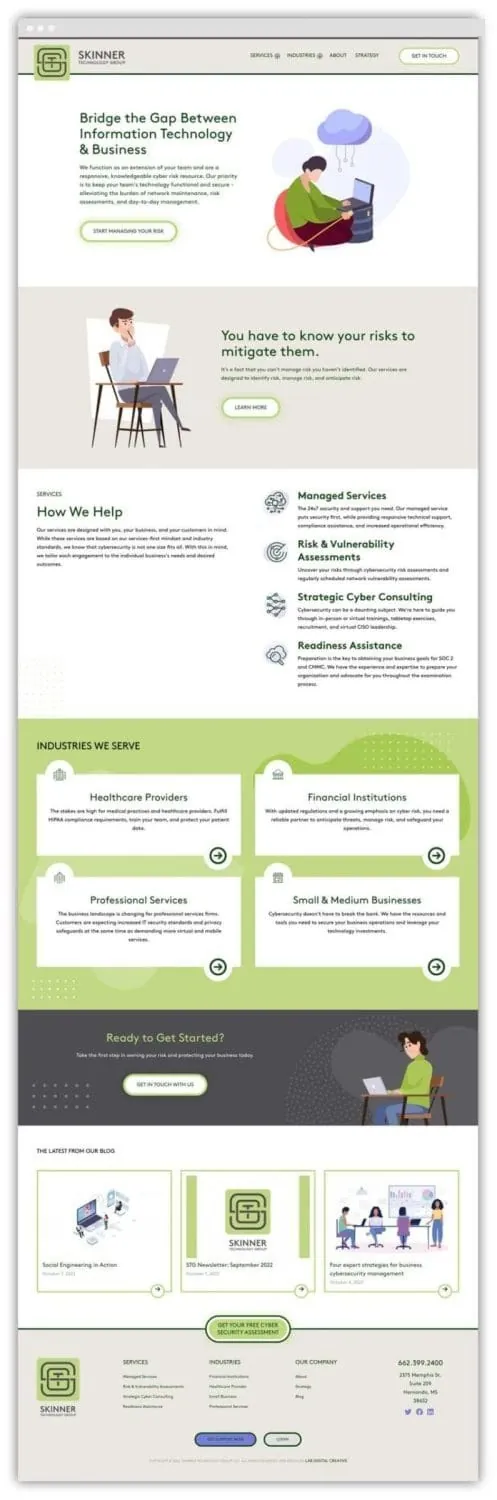 Full homepage design