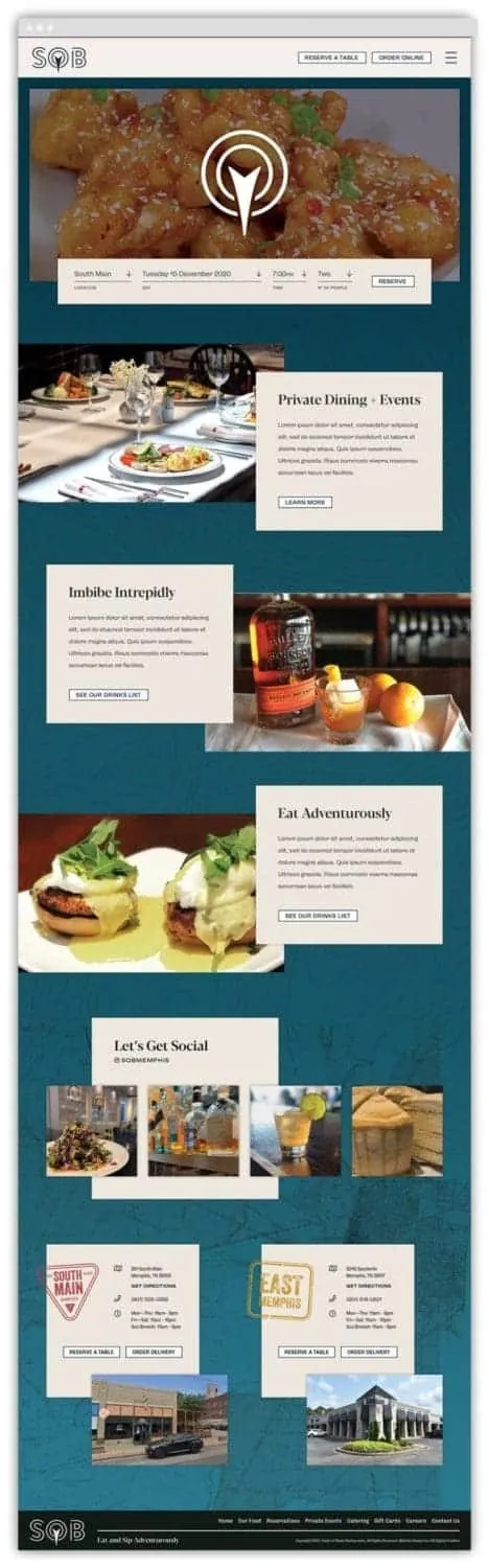 Full homepage design