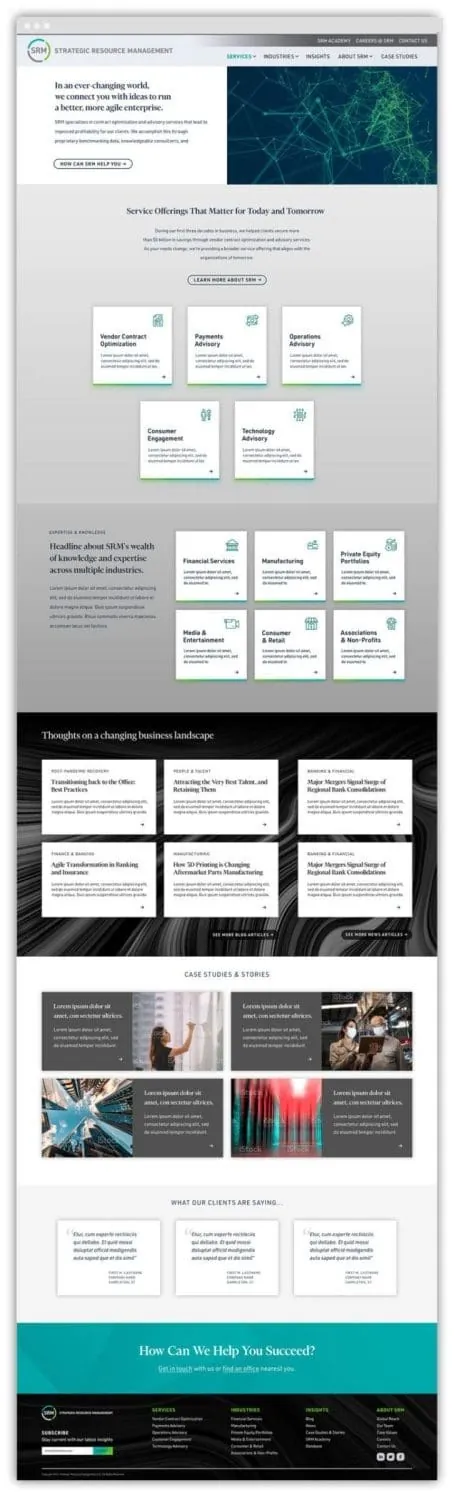 Full homepage design