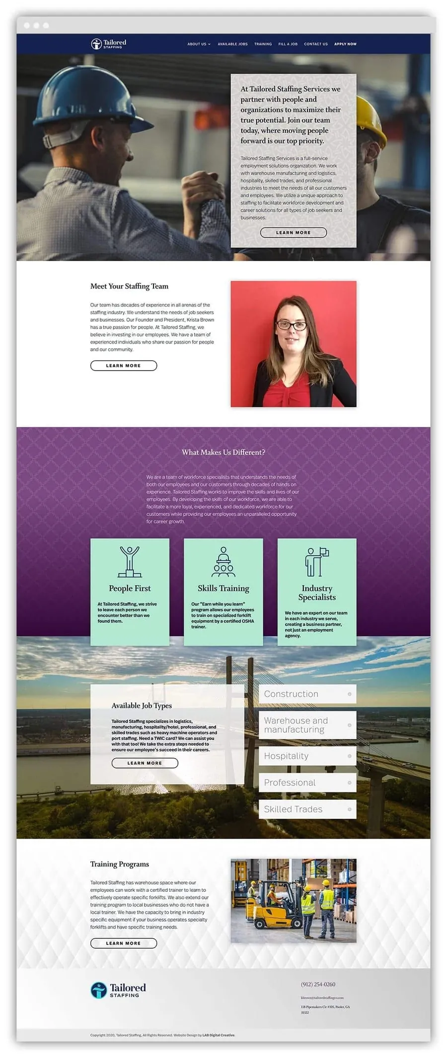 Full homepage design