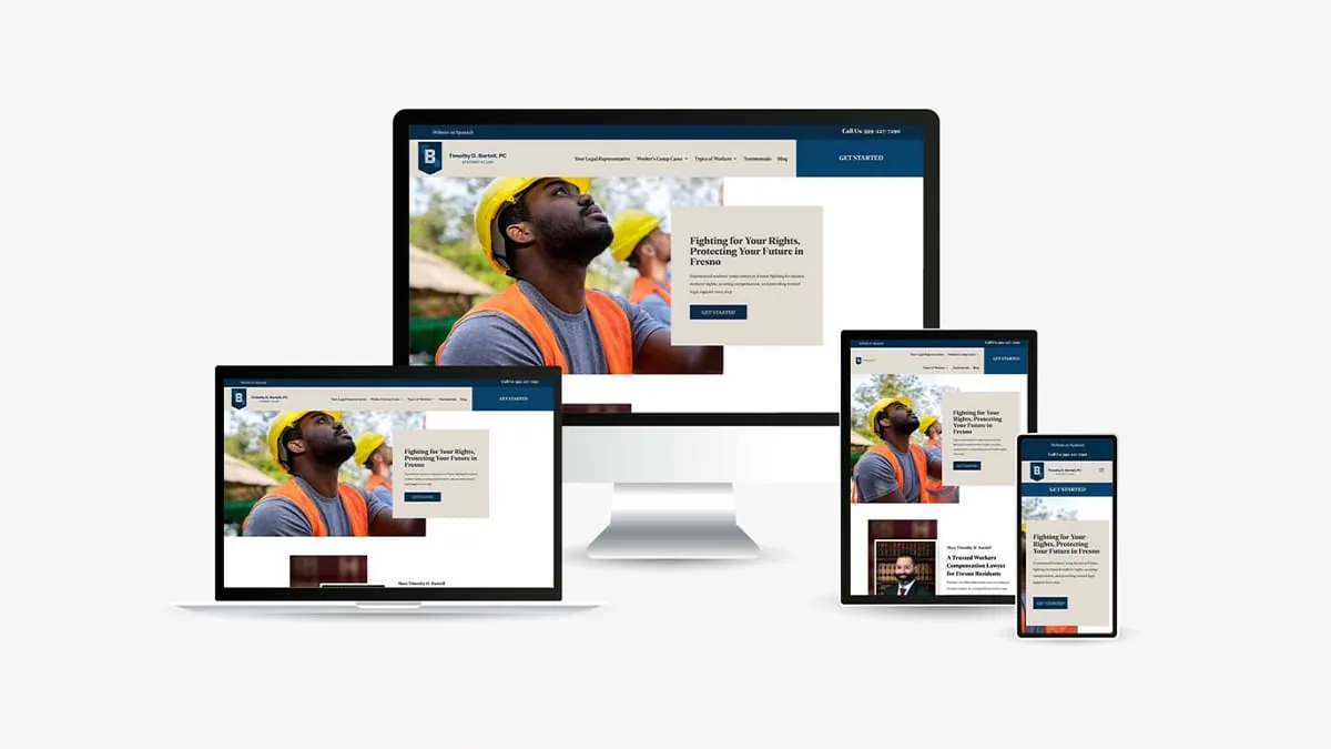 Website shown across devices