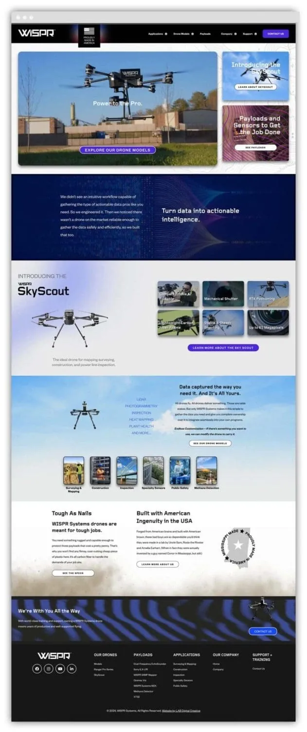 Full homepage design