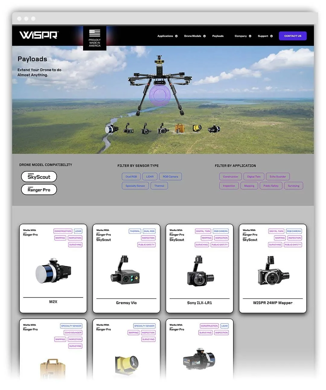 Payloads page