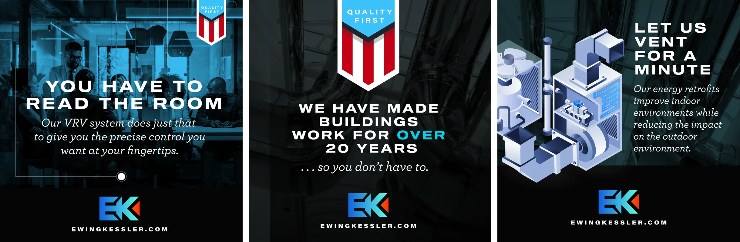 Social post designs for Ewing Kessler